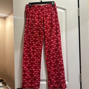 Red Bow Pattern Pajama Pants
